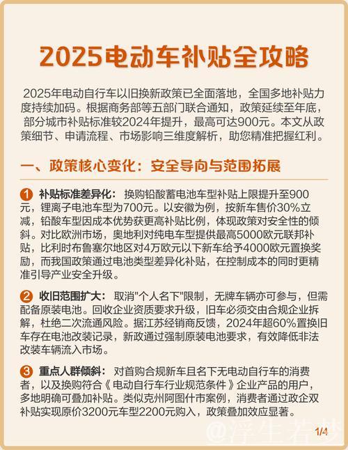 2025年电动自行车更新换代新政出台,如何领取补贴攻略? 2025年电动自行车更新换代新政出台,如何领取补贴攻略?